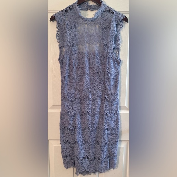 FREE PEOPLE Intimately MD Daydream Eyelash Lace Mini Dress Open Back Lined SEXY - Picture 4 of 16